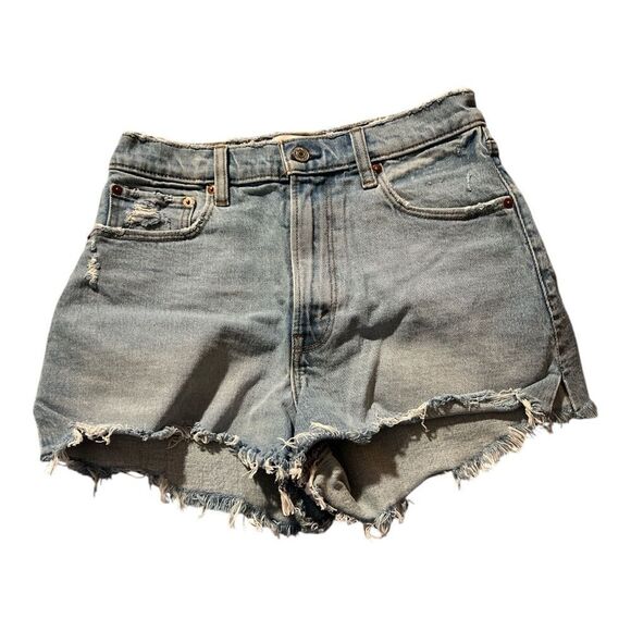 Abercrombie & Fitch Denim Distressed High Rise Short size 26/2 - Picture 1 of 4